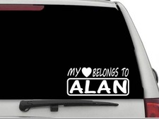 MY HEART BELONGS TO ALAN Decal